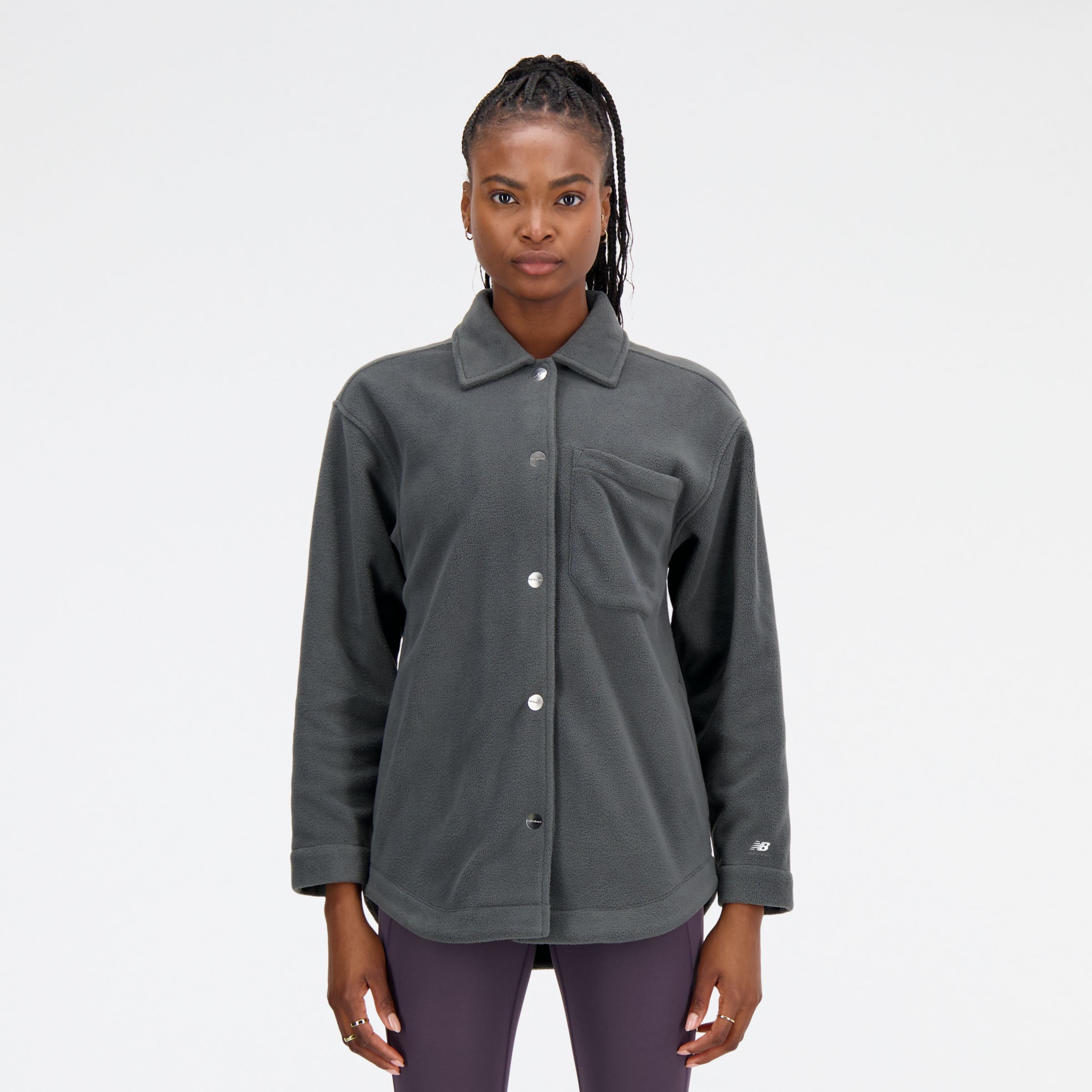 

New Balance Women's NB Athletics Polarfleece Shacket Black - Black