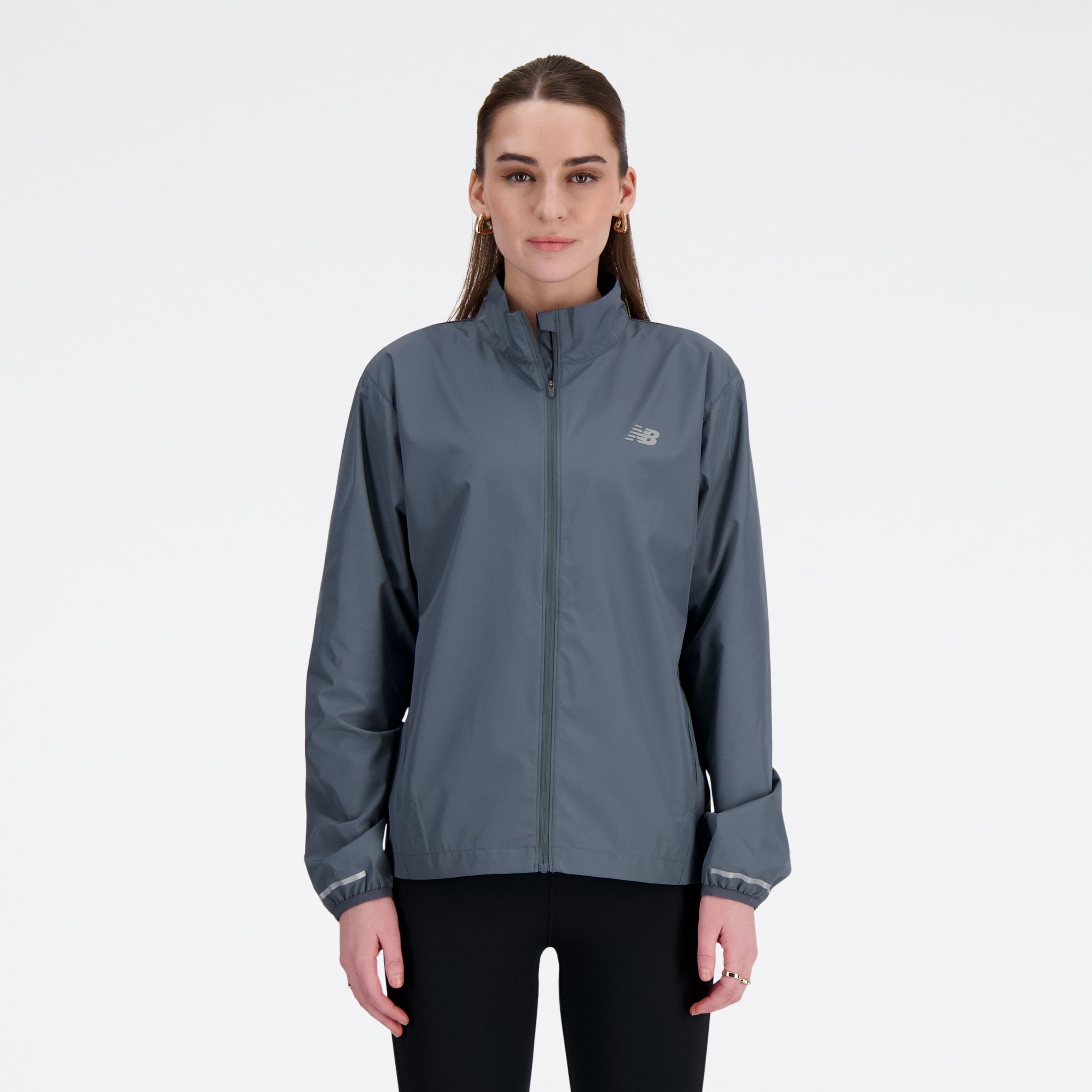 

New Balance Women's Sport Essentials Reflective Jacket Grey - Grey