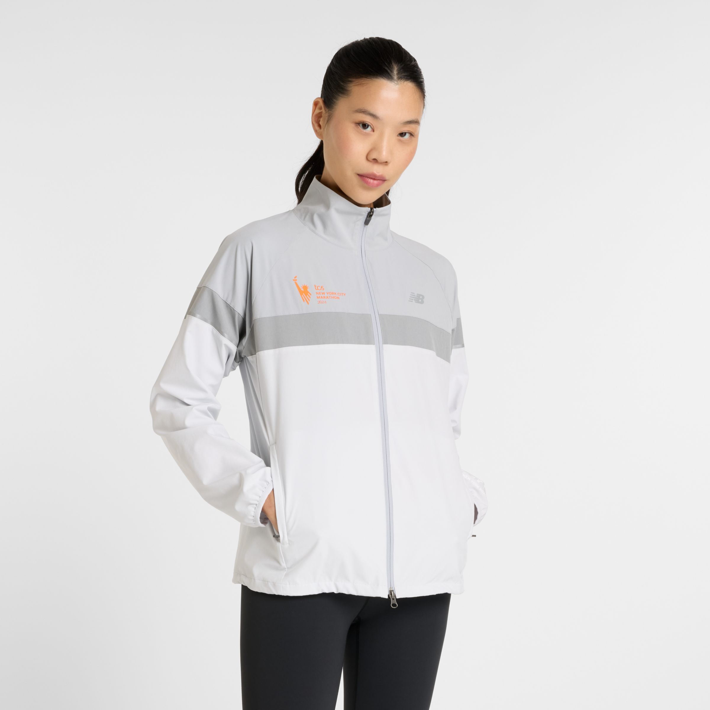 

New Balance Women's NYC Marathon Jacket Grey - Grey