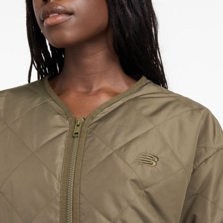 Quilted 梭織外套, 柏油黑, WJ43517DMO