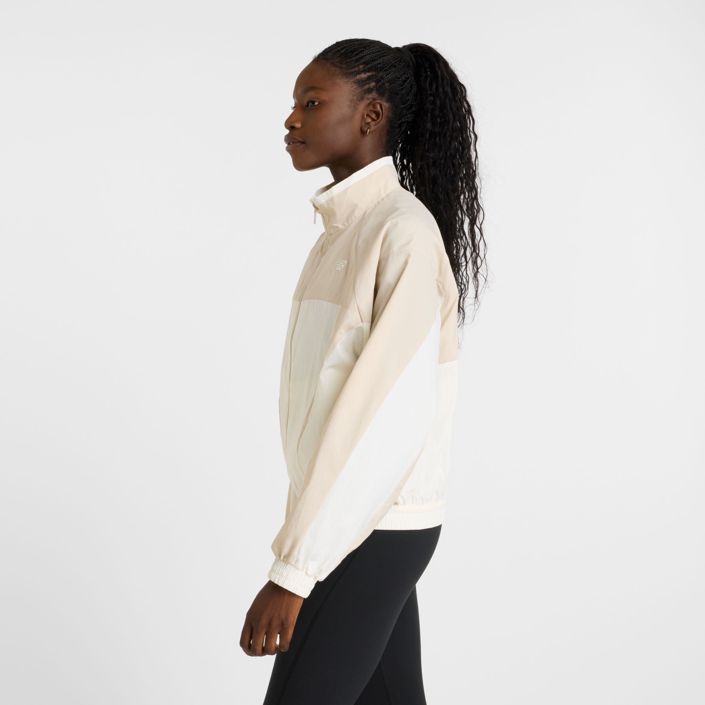 Veste contrast&eacute;e en tissu