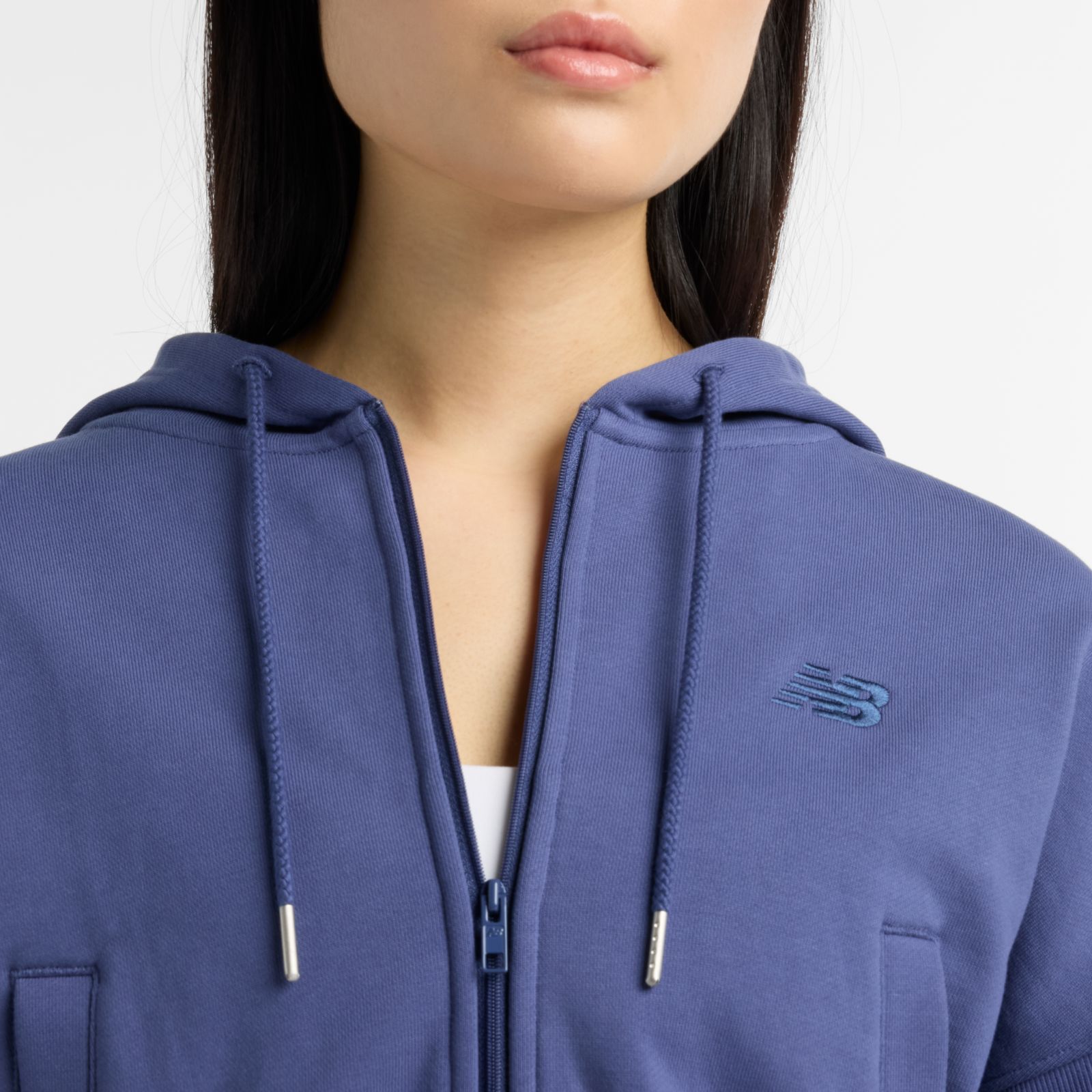 Женские куртки New Balance French Terry Full Zip — фото 3