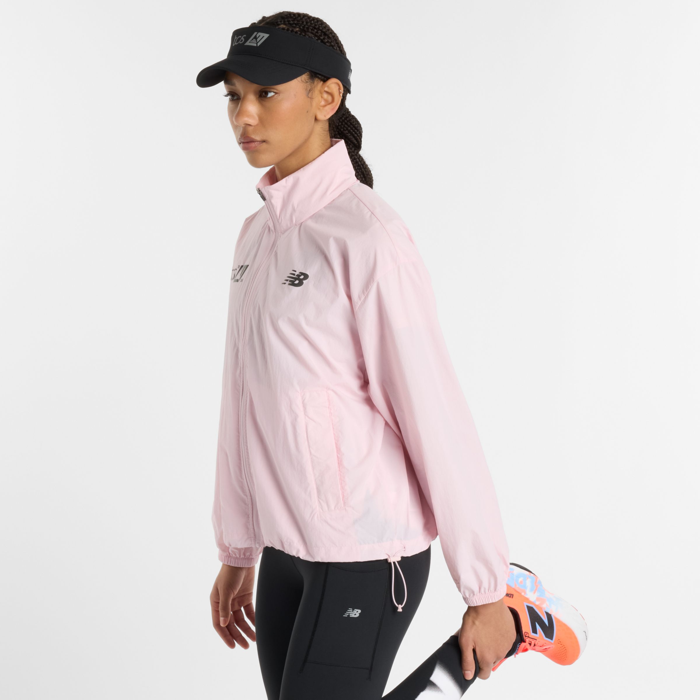 New Balance Donna London Edition Athletics Packable Jacket, Politessuto, Taglia L