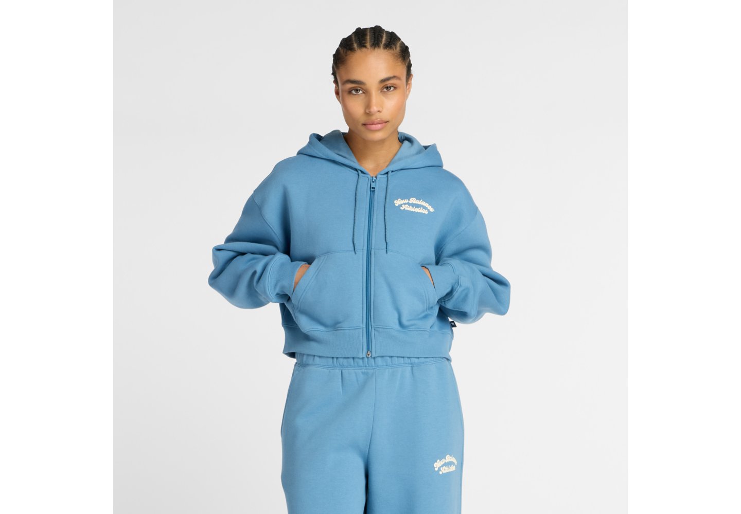 New Balance Linear Heritage Fleece Full Zip in Shoreline Blue — photo 1 of 1