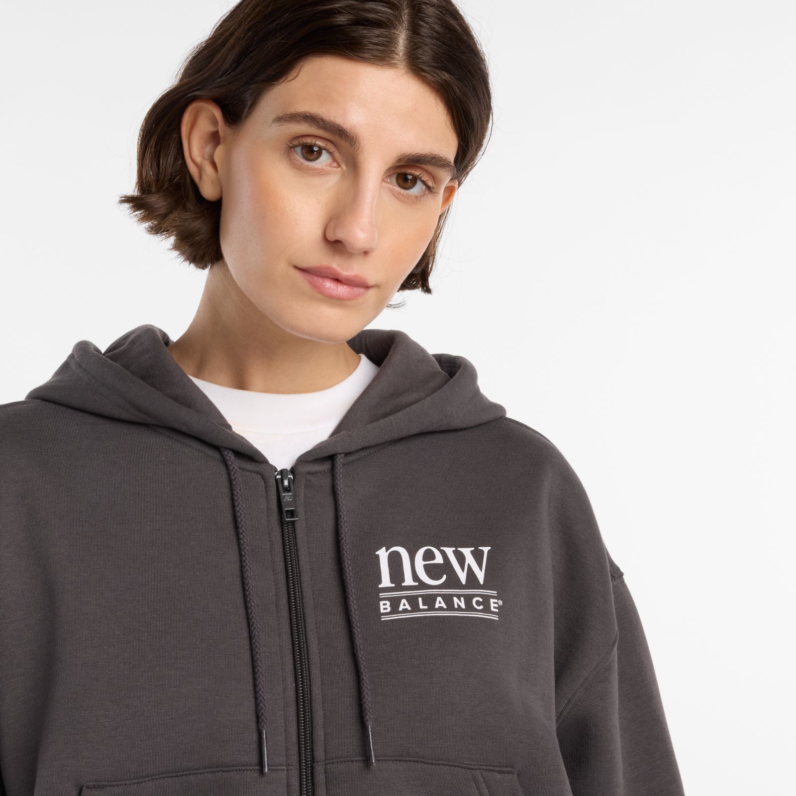 Женские худи New Balance Reimagined Fleece Full Zip — фото 3