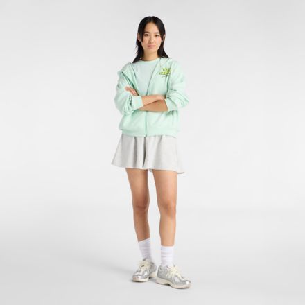 London Edition Sport Essentials French Terry Full Zip, COSMIC JADE, WJ6114IZCOJ