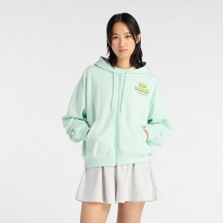 London Edition Sport Essentials French Terry Full Zip, COSMIC JADE, WJ6114IZCOJ