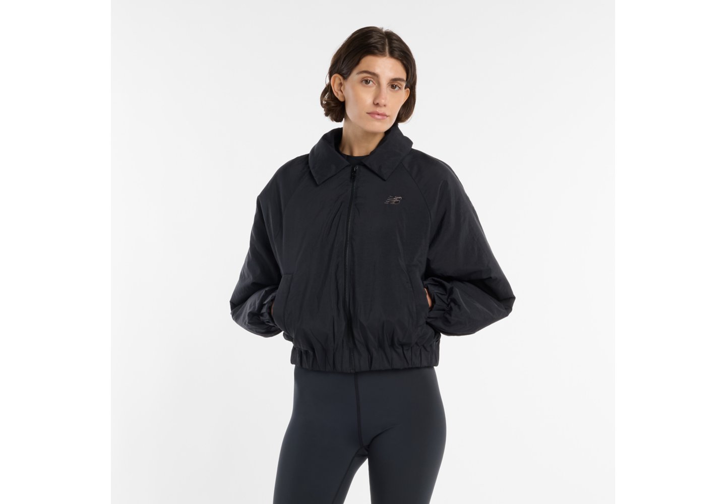 New Balance Woven Bomber Jacket in Black — photo 1 of 1