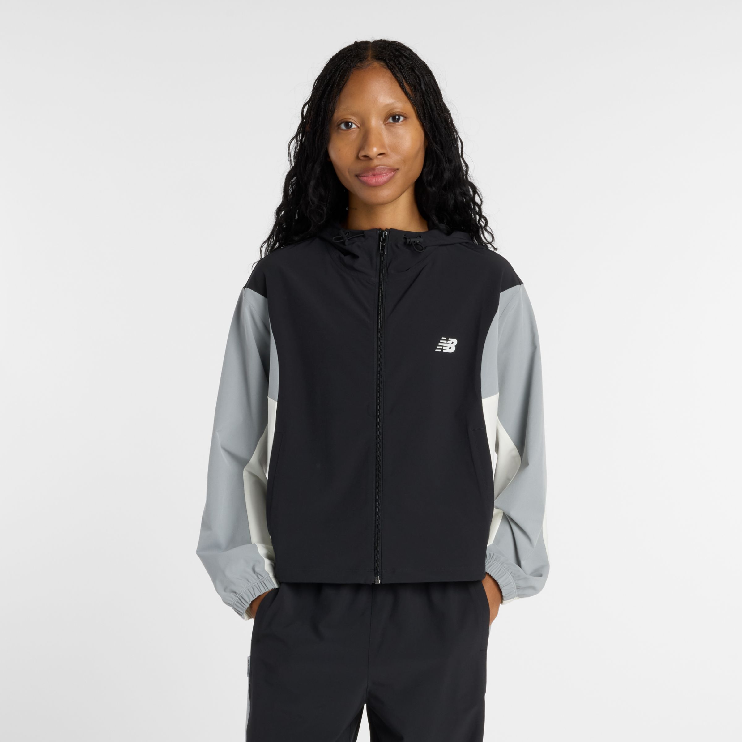 ウーブンフーデッドジャケット