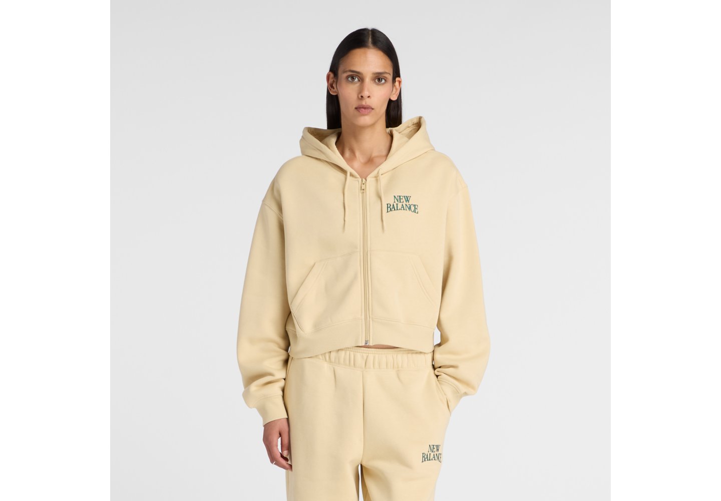 New Balance Trackside Fleece Full Zip in Medusa Green — photo 1 of 1