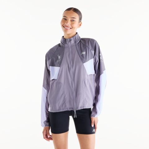 Женская куртка New Balance NYC Marathon Reflective RC, цвет: Серый