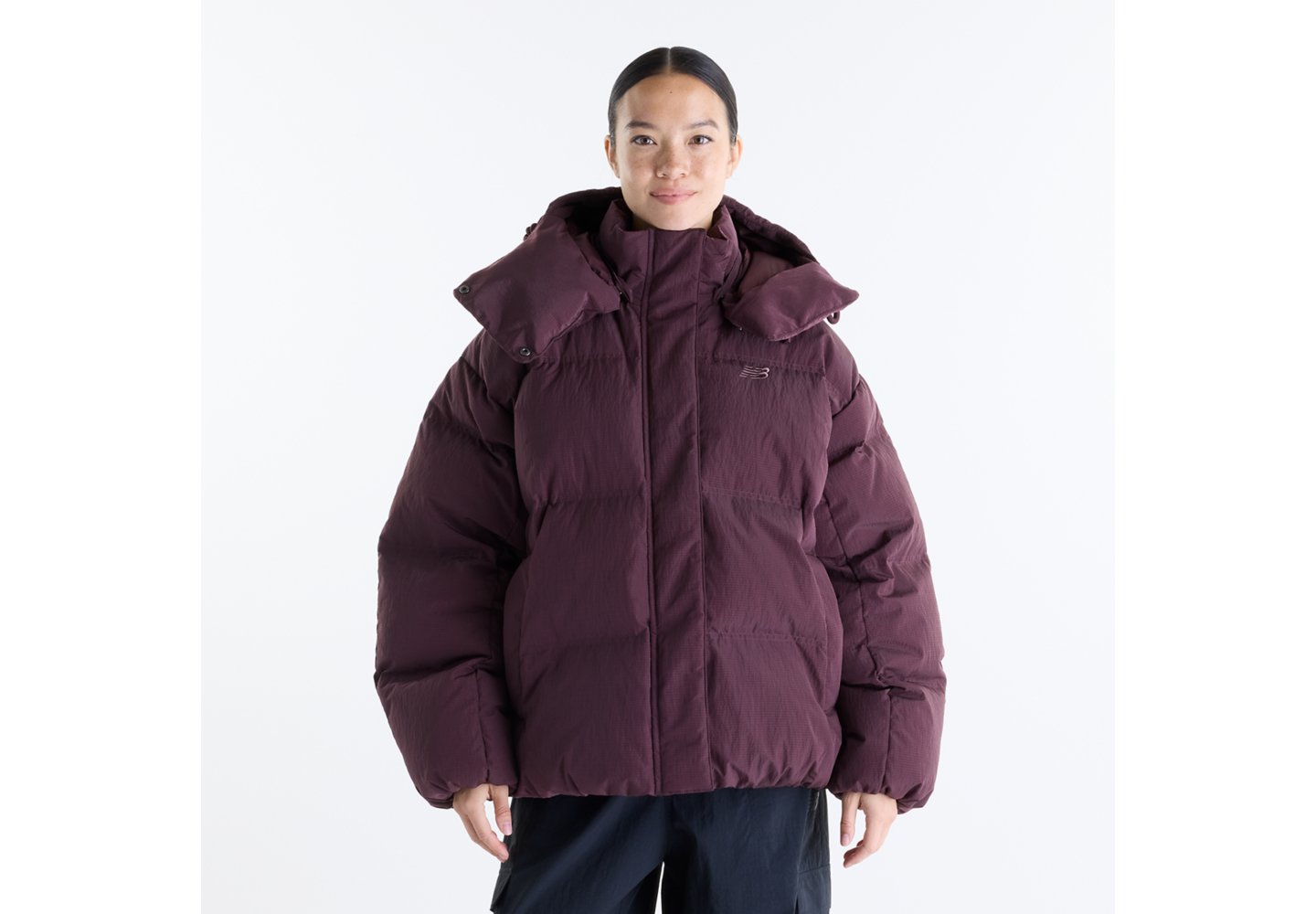 New Balance Premium Puffer Jacket in Cherry Leather — photo 1 of 1