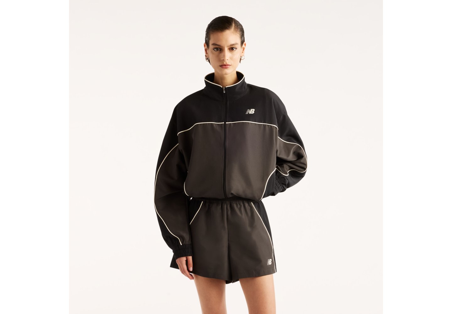New Balance Trackside Woven Jacket in Black Cement — photo 1 of 1