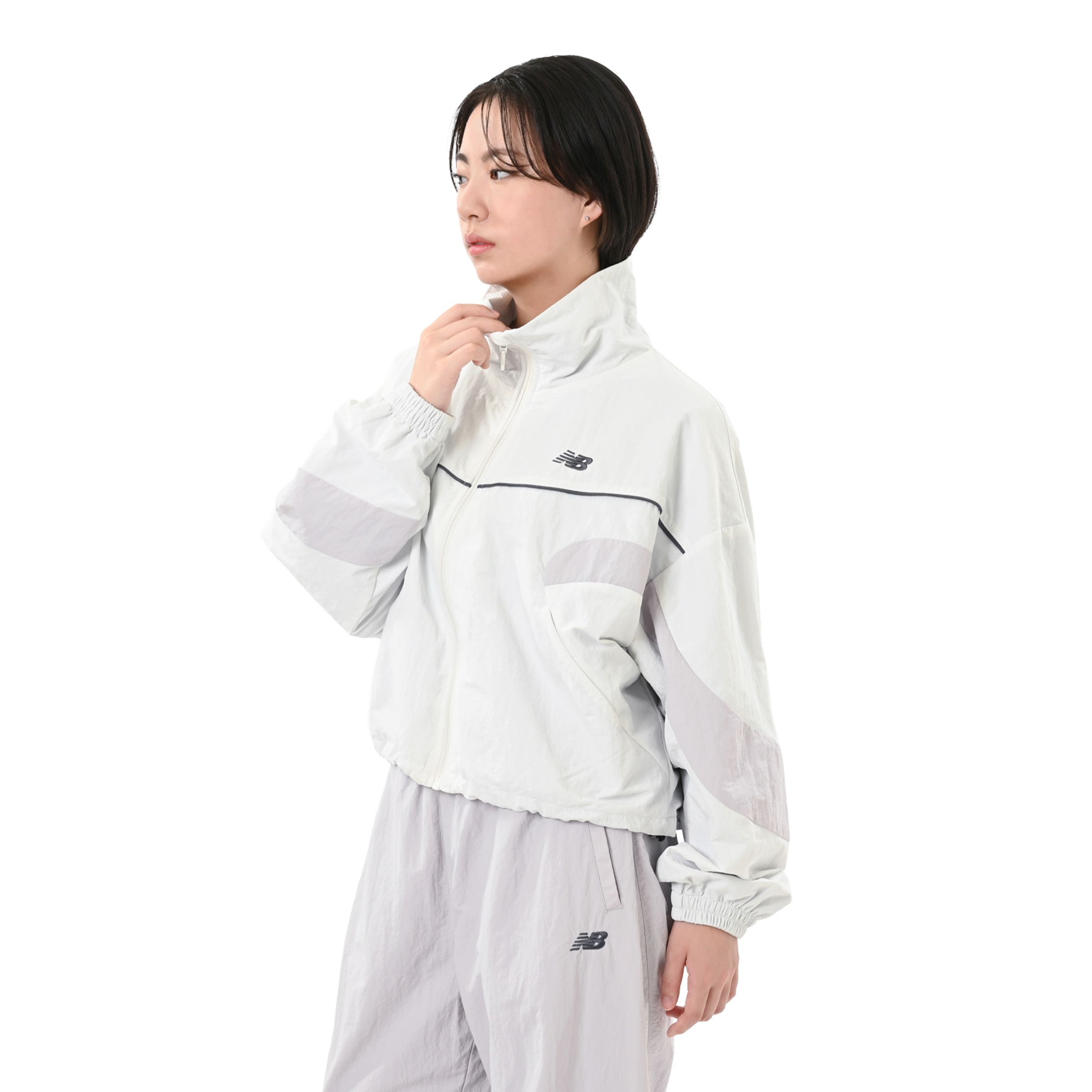 New Balance ウィメンズタスランナイロンウーブンジャケット, WJ62E4C6RFN