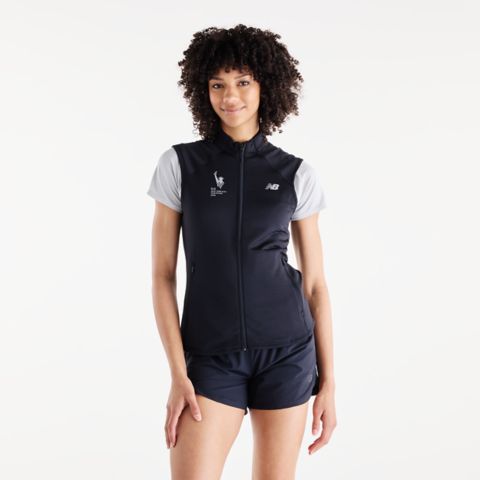 Женский жилет New Balance NYC Marathon Heat Grid Vest, цвет: Чёрный