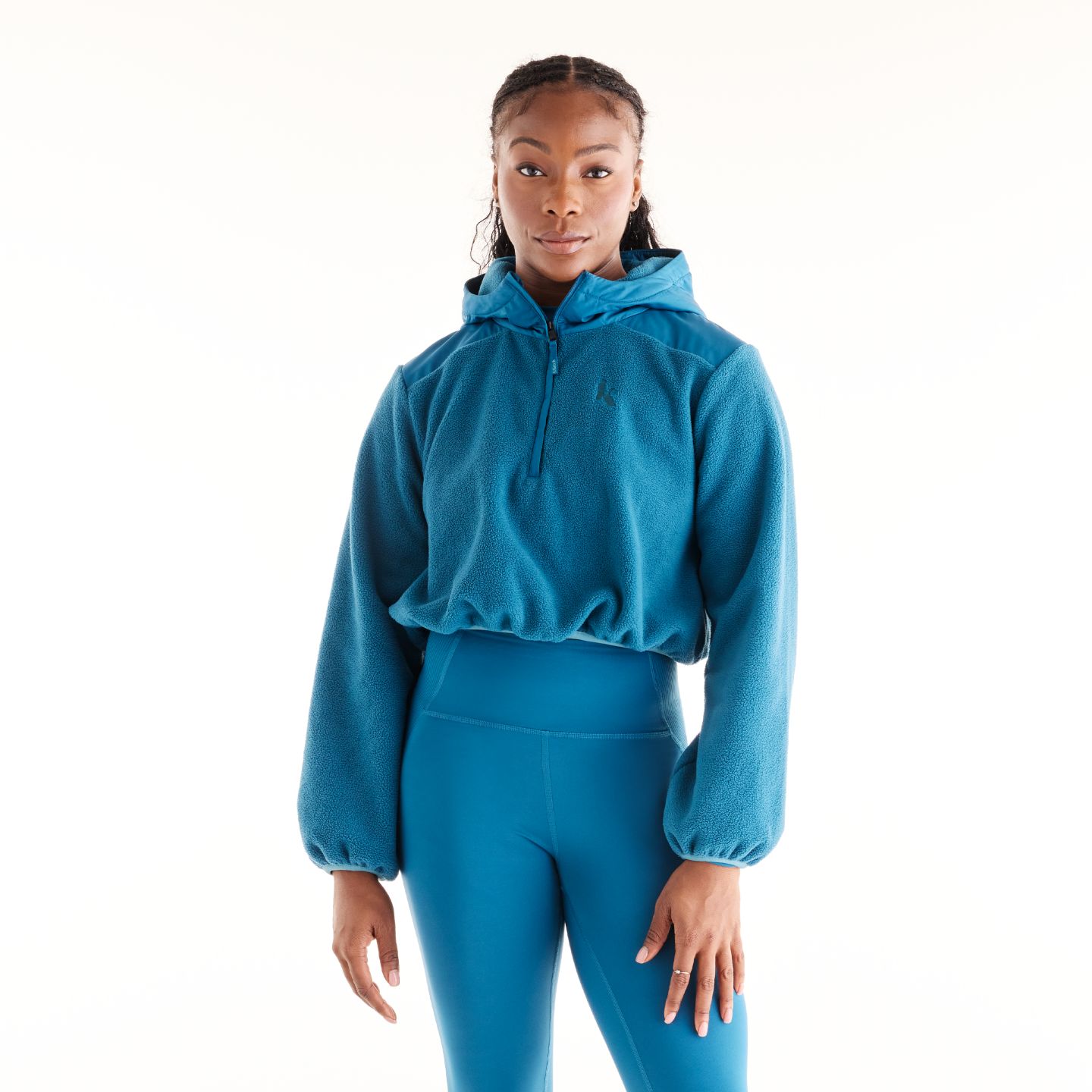 Женская куртка New Balance Klutch Athletics Polar Fleece, цвет: Бирюзовый — фото 1