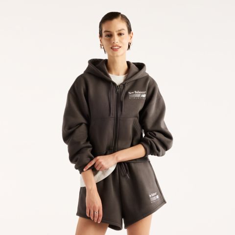 Женские худи New Balance Trackside Fleece Full Zip
