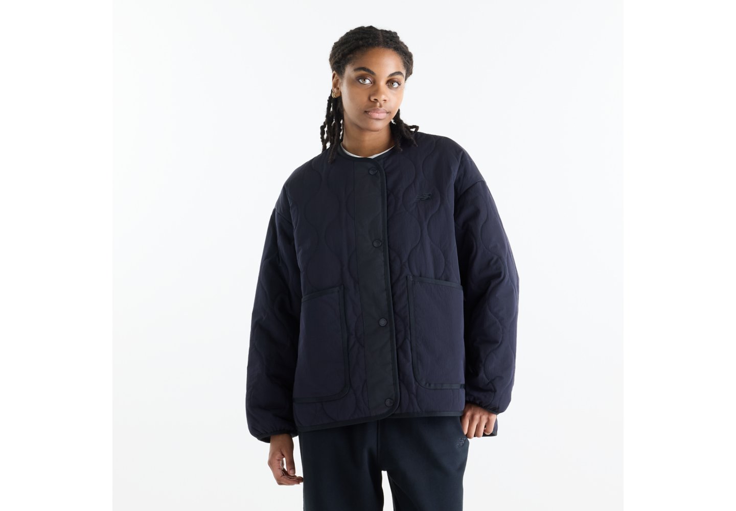 New Balance Quilted Bomber in Dark Night — photo 1 of 1