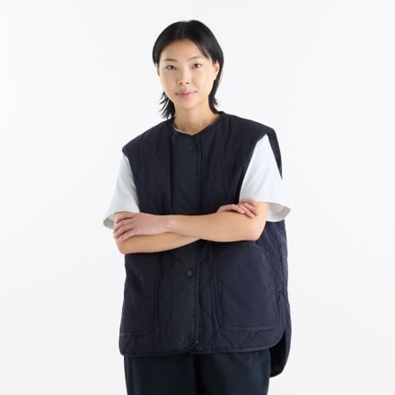 Veste matelass&eacute;e sans manches, NUIT NOIRE, WJ62U33ODNT