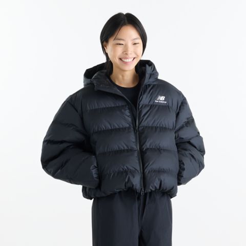 Женская куртка New Balance Boston Puffer, цвет: Чёрный