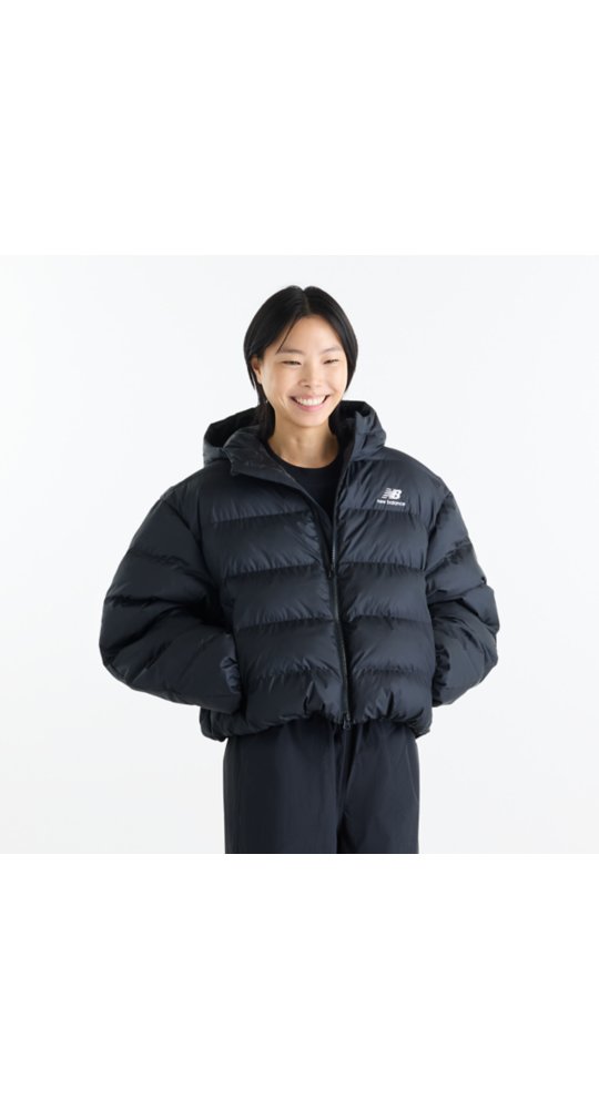 New Balance Boston Puffer Jacket in Black