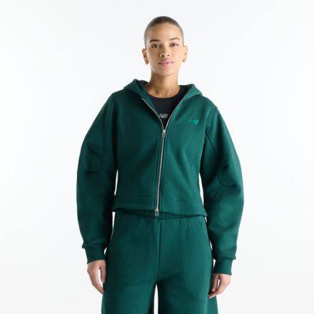 Athletics Crafted Fleece Full Zip, LINEN, WJ62Y57TNOG