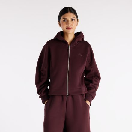 Athletics Crafted Fleece Full Zip, CHERRY LEATHER, WJ62Y57TYLR