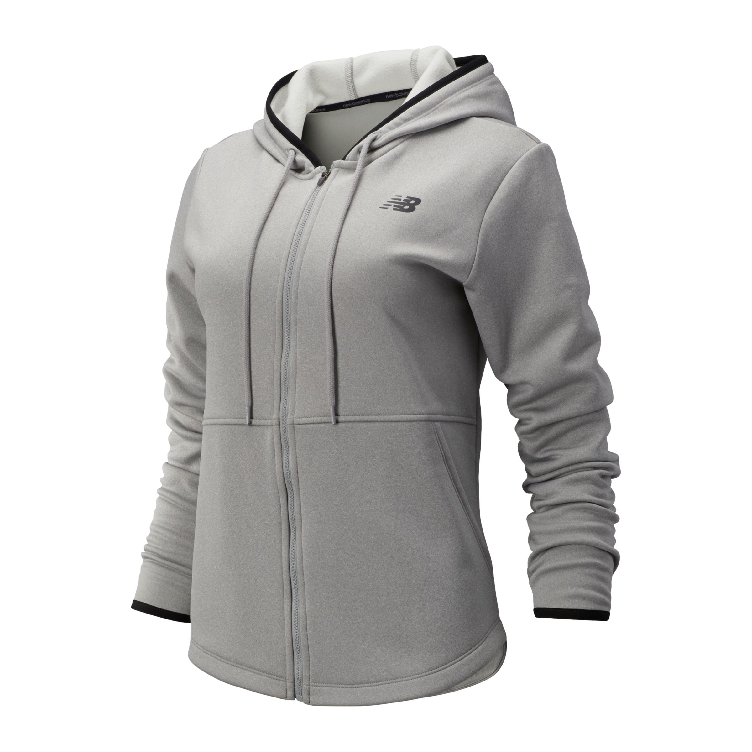 new balance core full zip poly hoodie