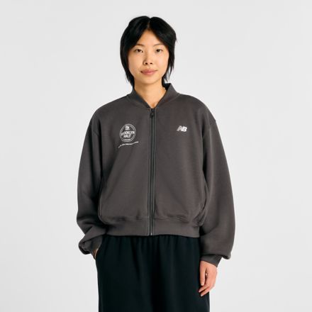 RBC Brooklyn Half French Terry Bomber, FADED BLACK with Black, WJF4KZBK