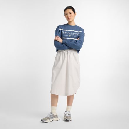 Twill Midi Skirt