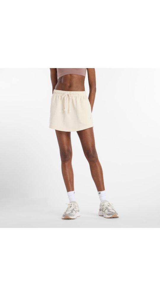 New Balance Coastal Fleece Skirt in Linen