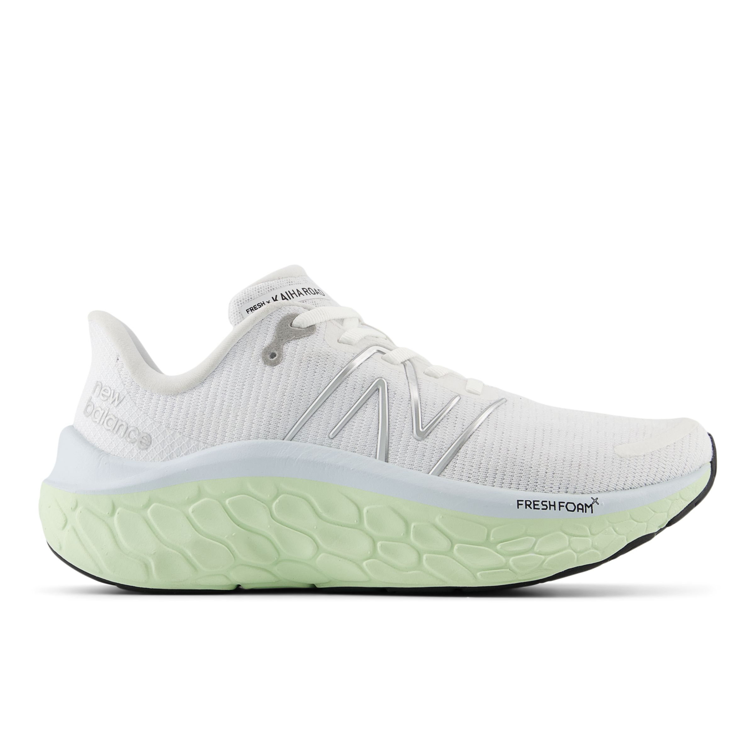 New Balance Women's FRESH FOAM X Kaiha Road in White/Green/Blue Textile, size 5 Narrow