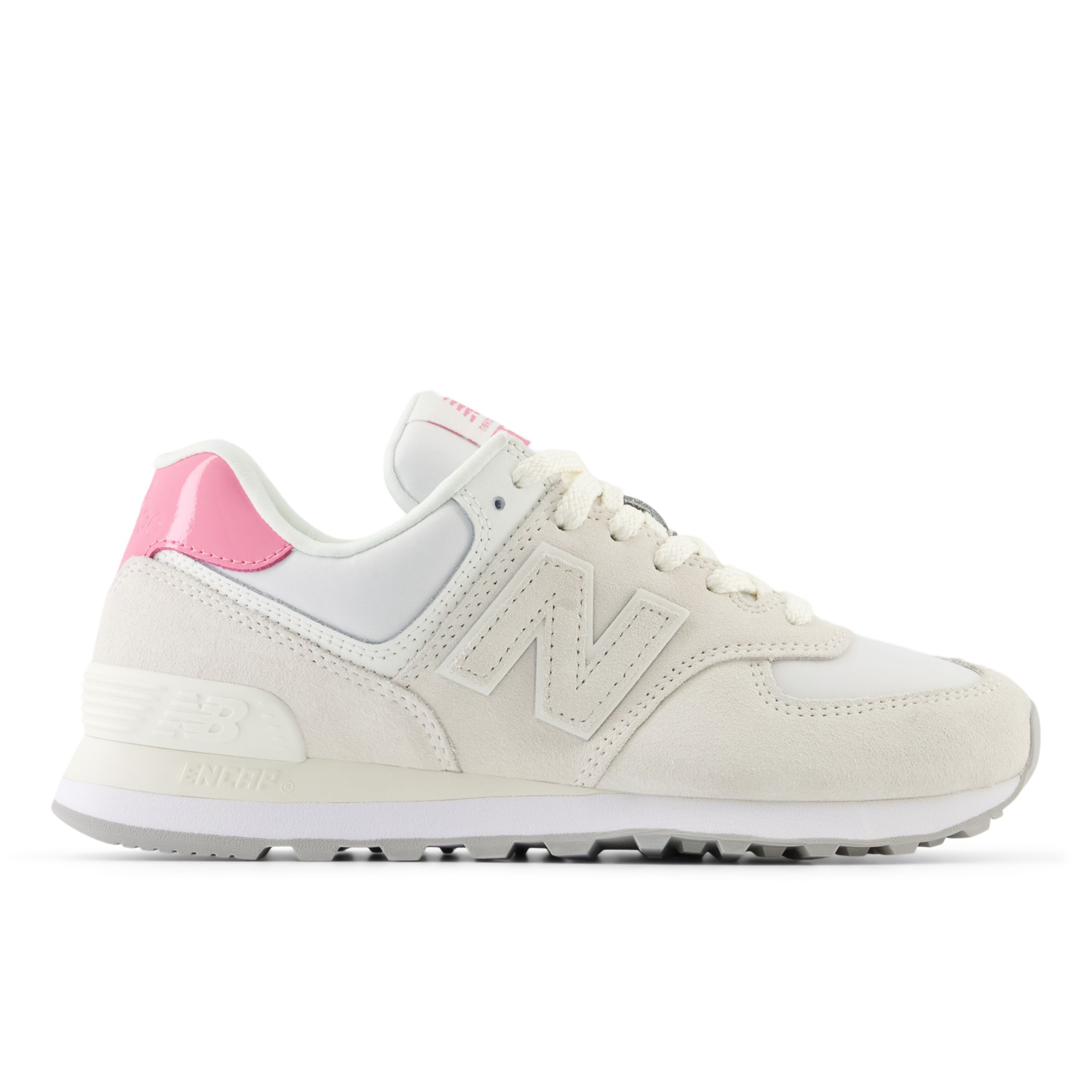 

New Balance Women's 574 White/Pink - White/Pink