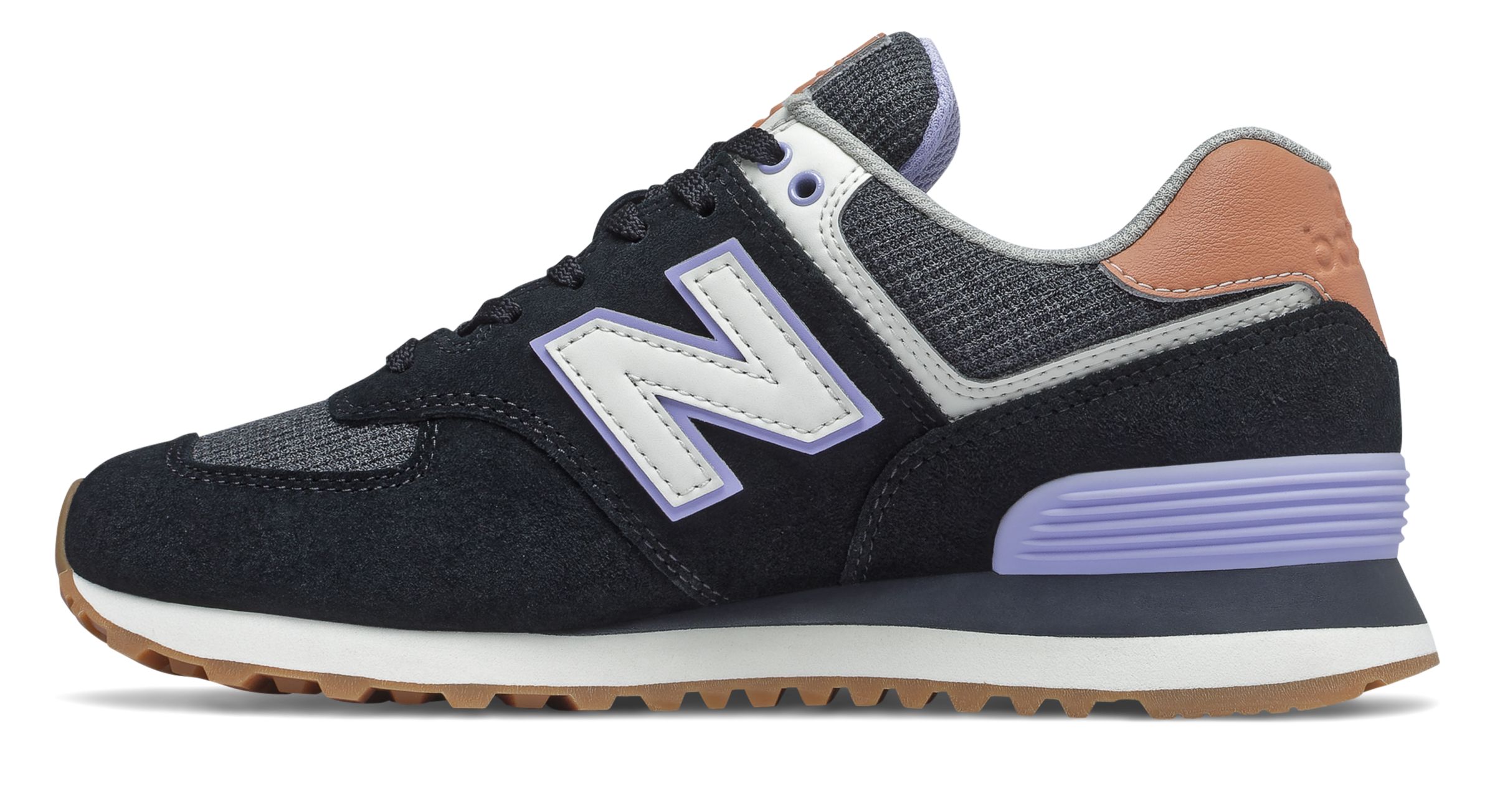 new balance 574 black and purple