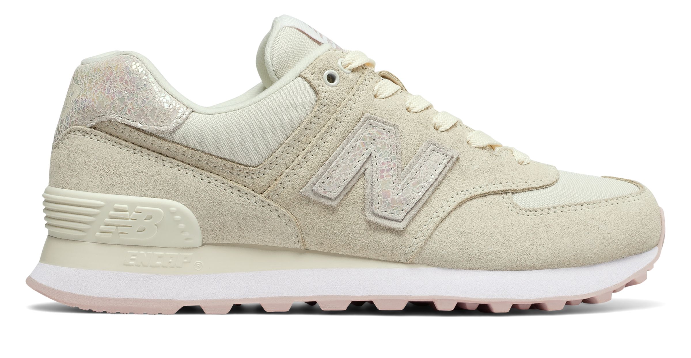 new balance 574 shattered pearl sneakers