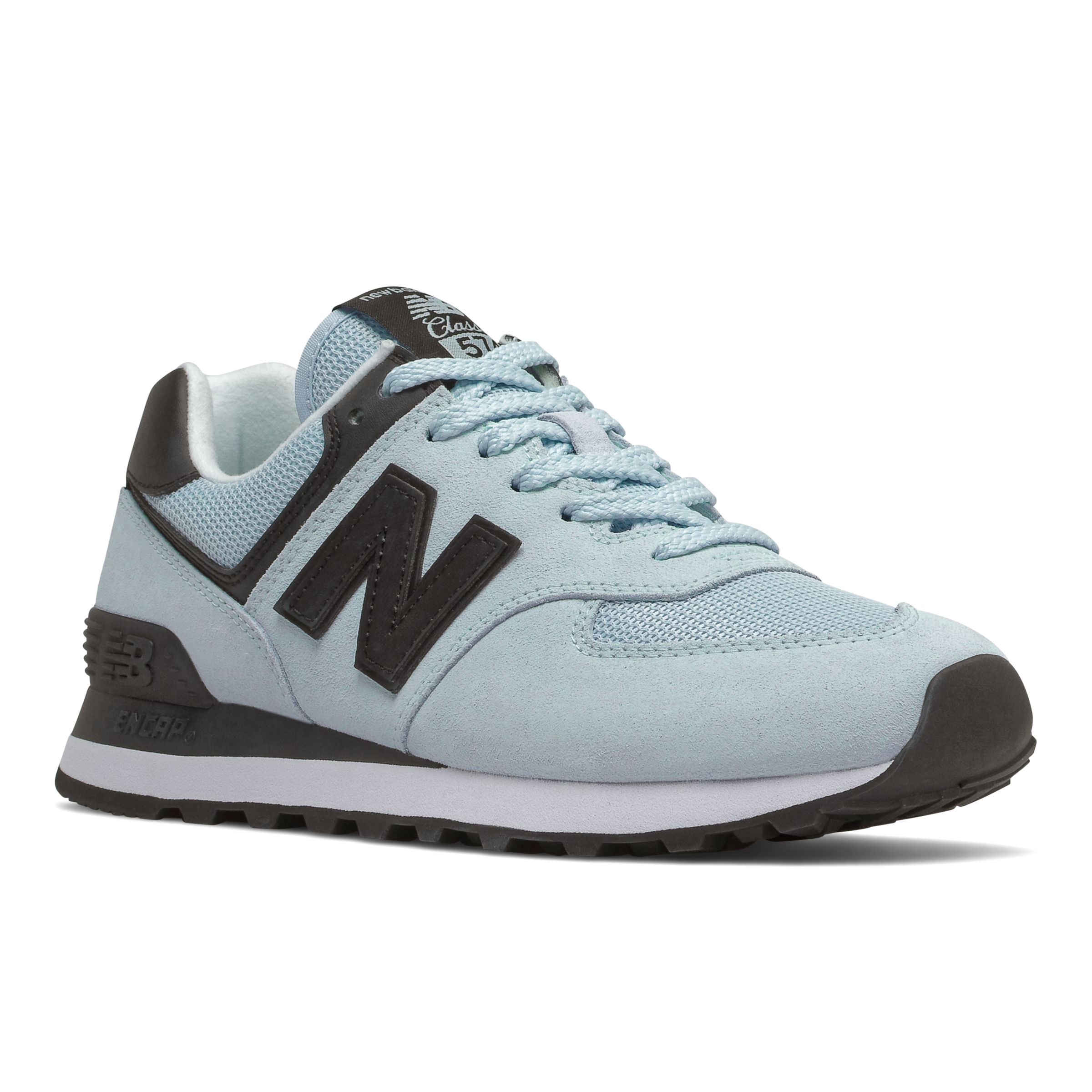 new balance 574 white black