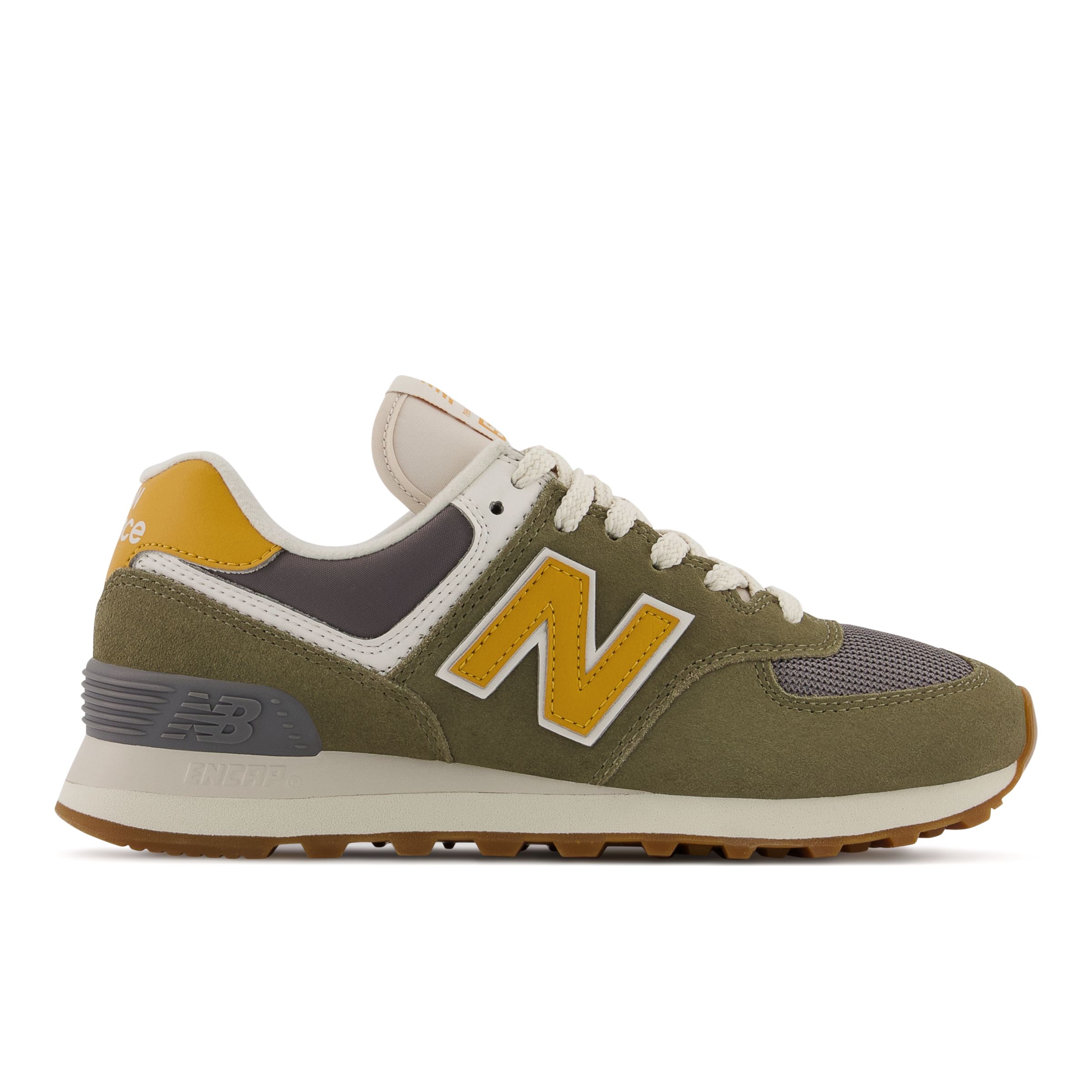 New Balance Mulher 574 in Verde, Suede/Mesh, Tamanho 36.5