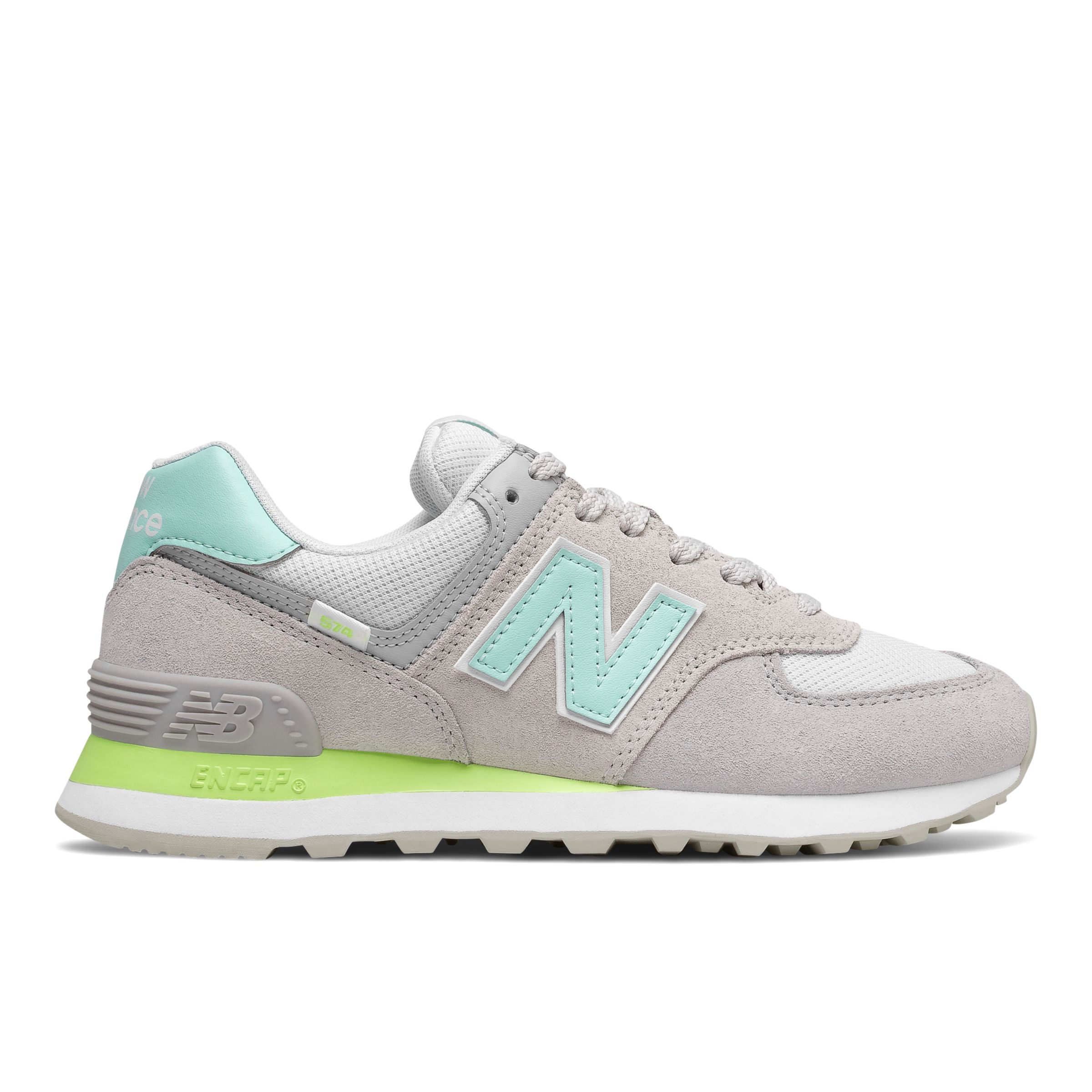 New balance 574 store pink and green