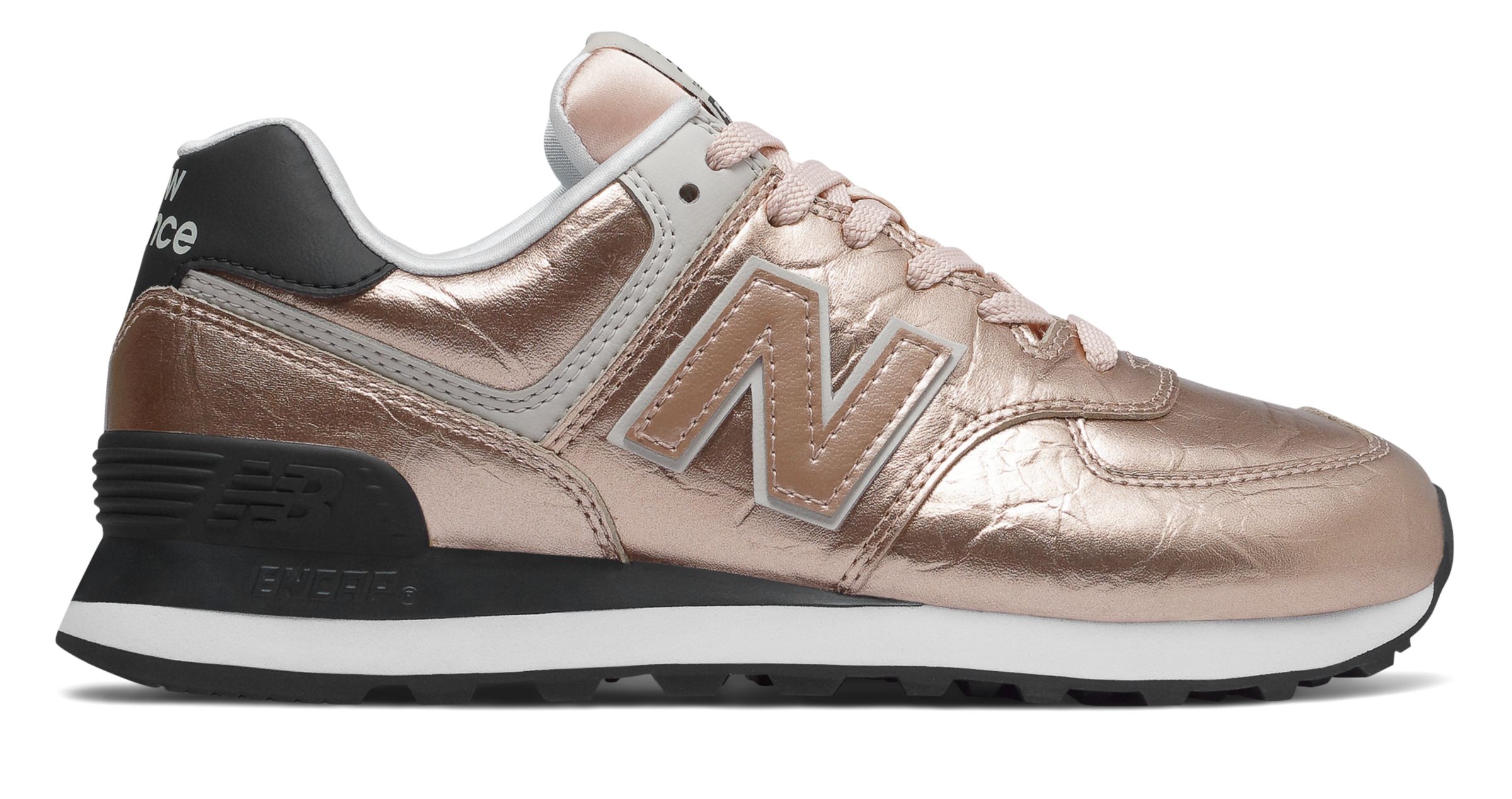 new balance metallic rose gold