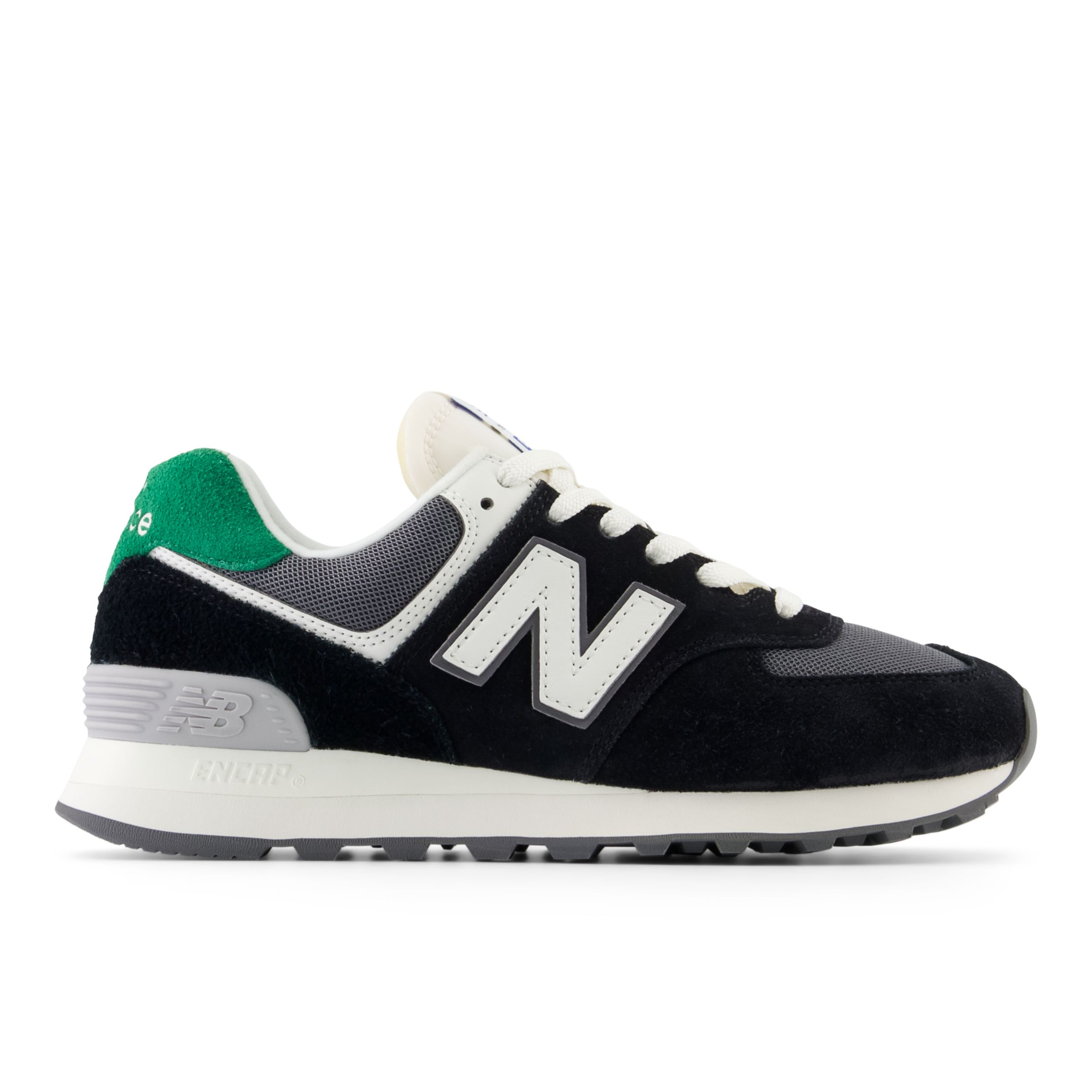 

New Balance Women's 574 Black/Grey/Green/White - Black/Grey/Green/White