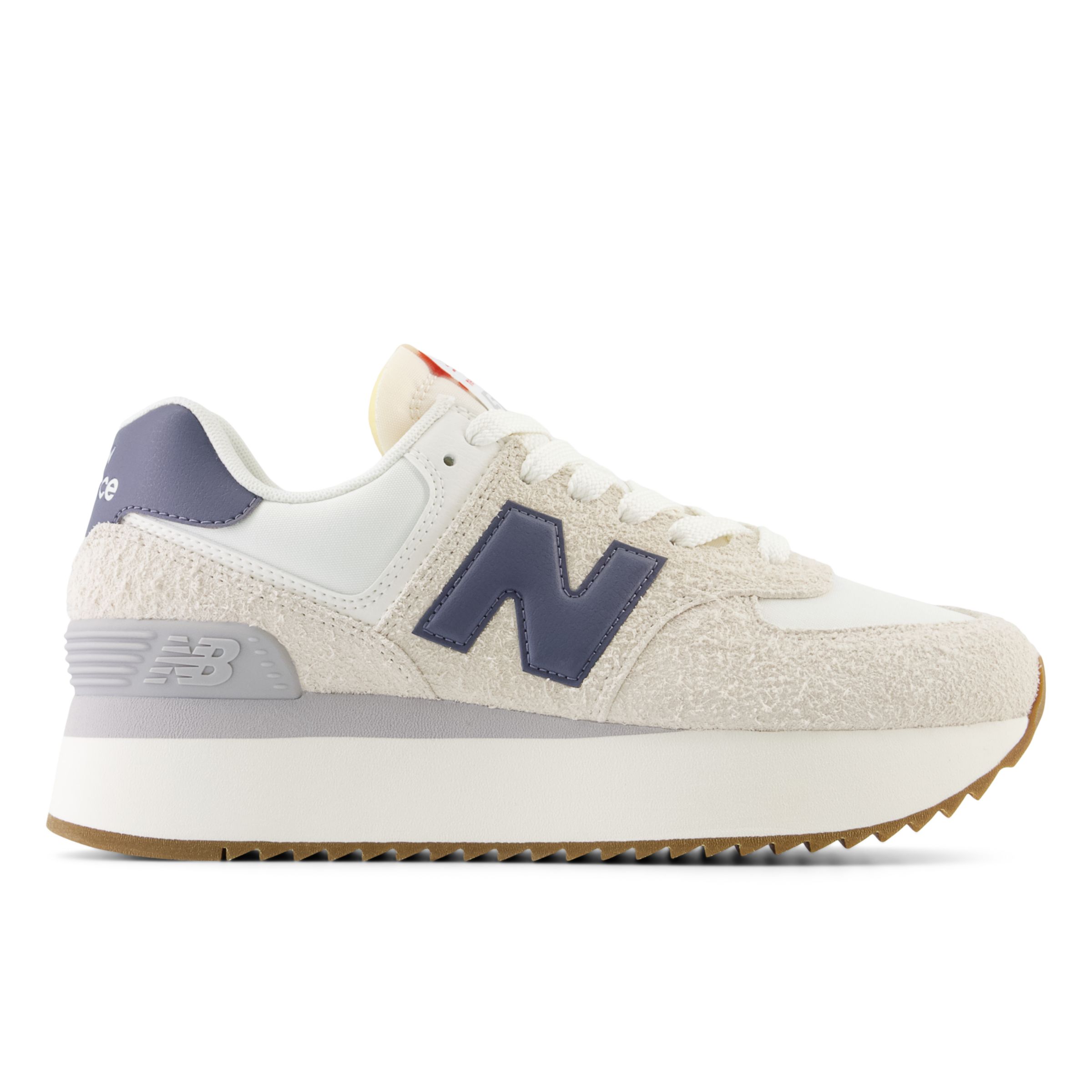 

New Balance Women's 574+ Beige/White/Grey - Beige/White/Grey