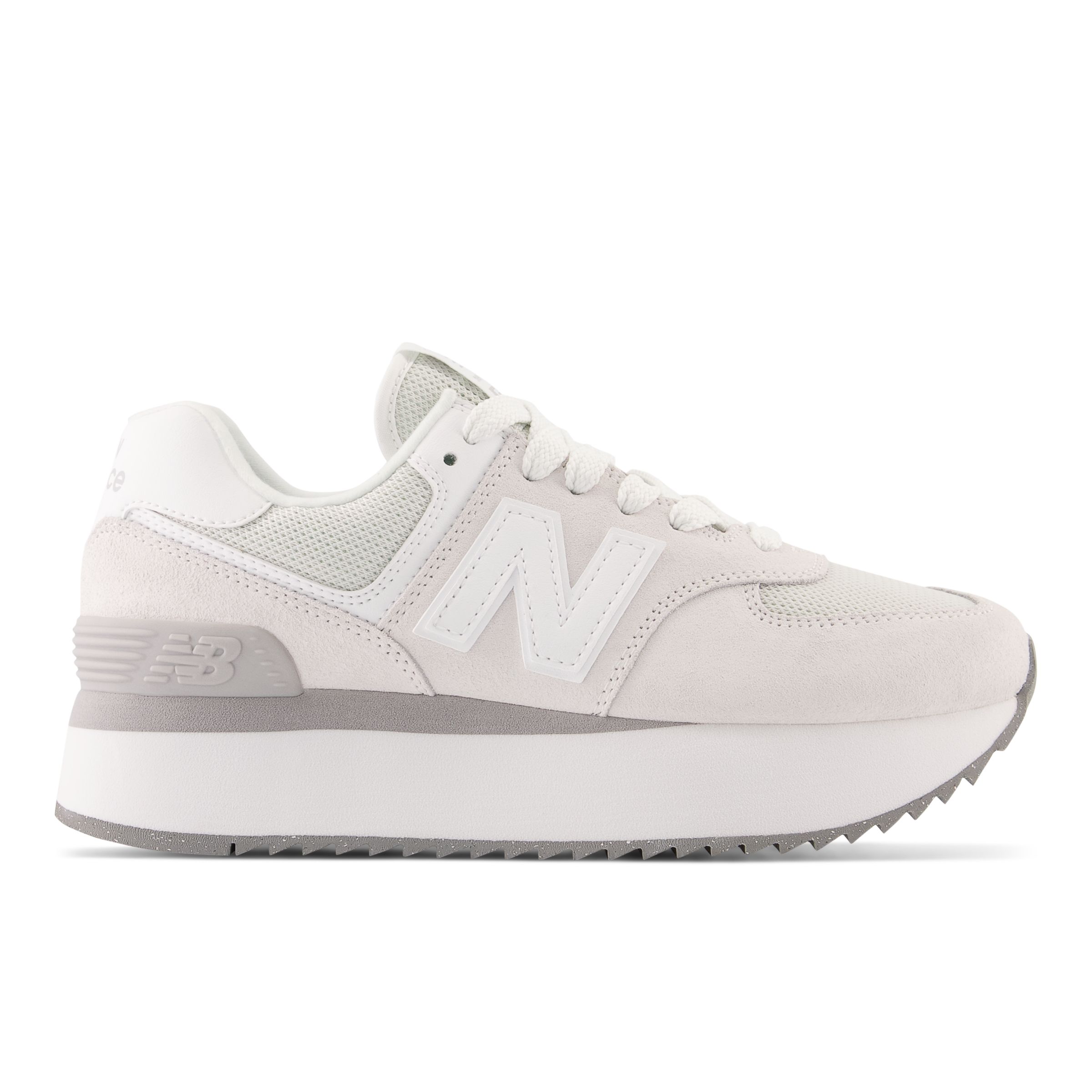 

New Balance Women's 574+ Grey/White - Grey/White