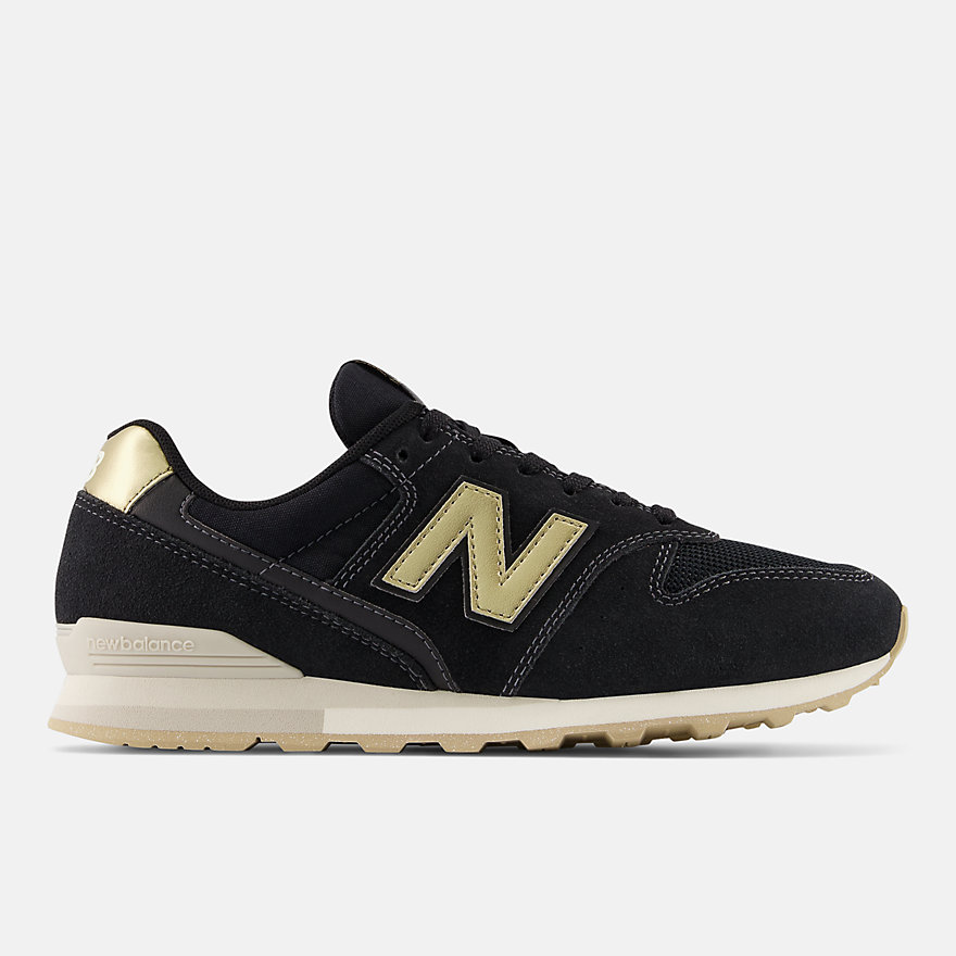 Joesnewbalance Women's WL996v2,Black with Gold and Magnet
