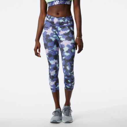 New Balance Accelerate Print Capri, Pants, Clothing & Accessories