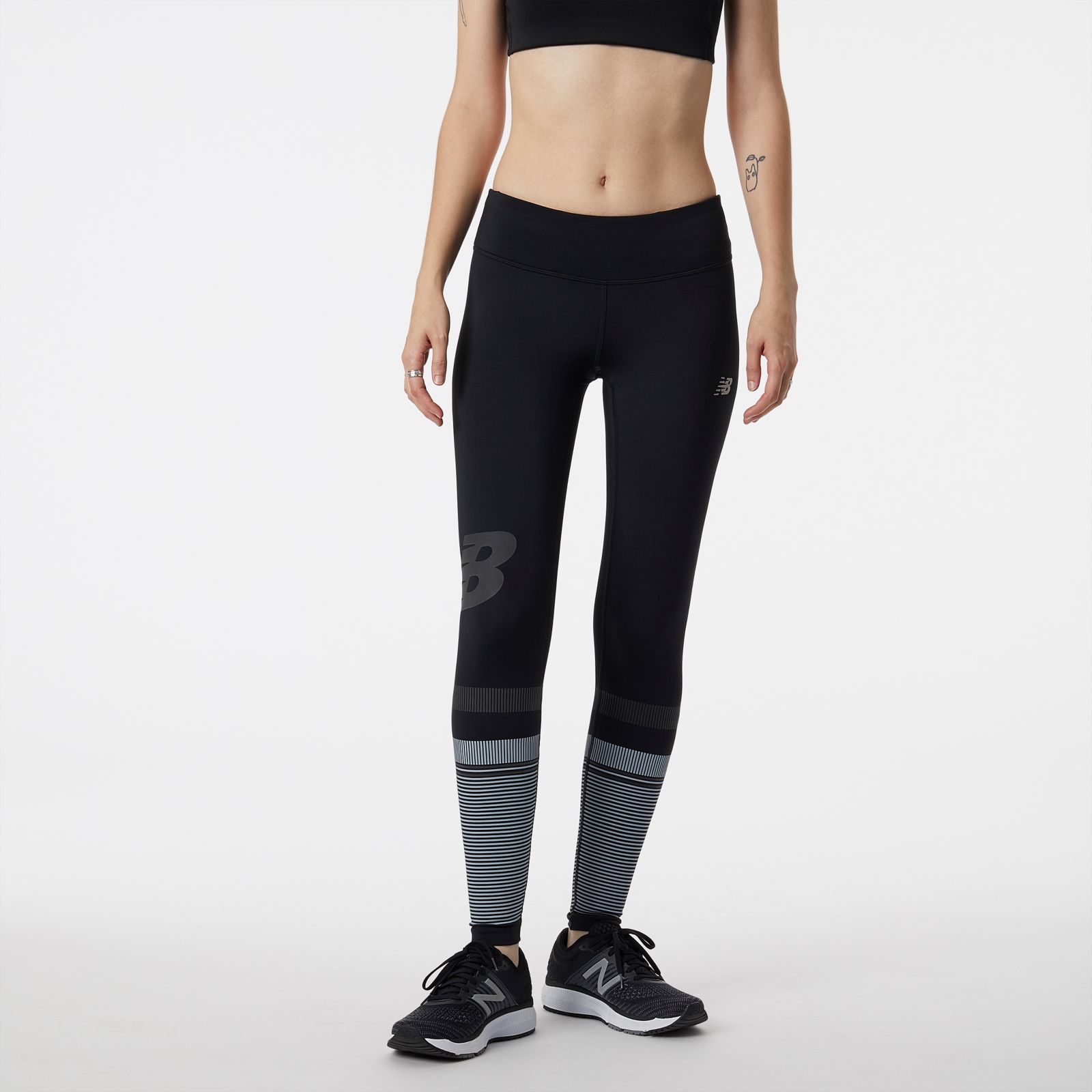 Charcoal New Balance Womens Reflective Print Accelerate Tights - Get The  Label