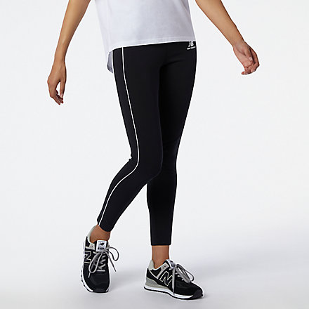 NB NB Athletics Piping Legging, WP11506BKW image number null