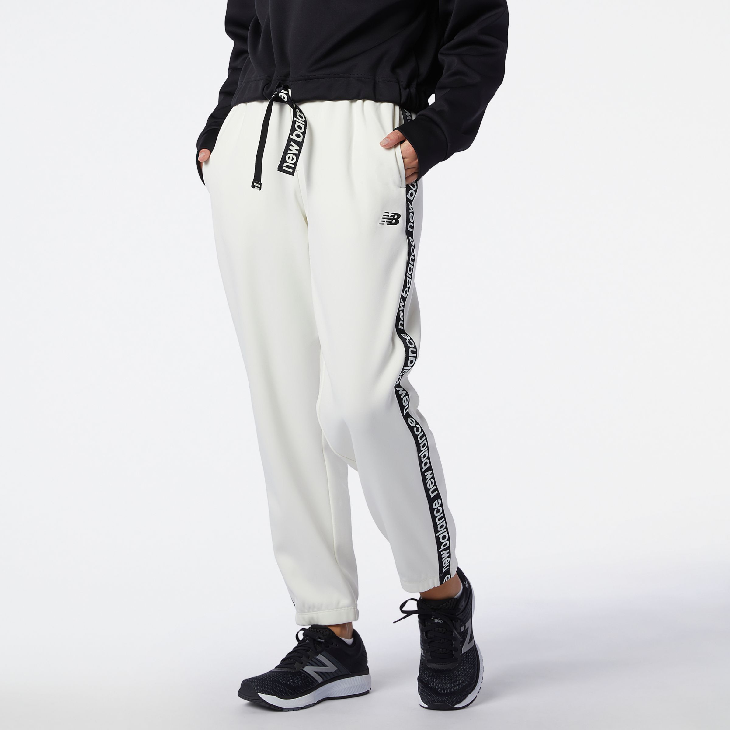 New Balance Women's Relentless Performance Fleece Pant In Off White