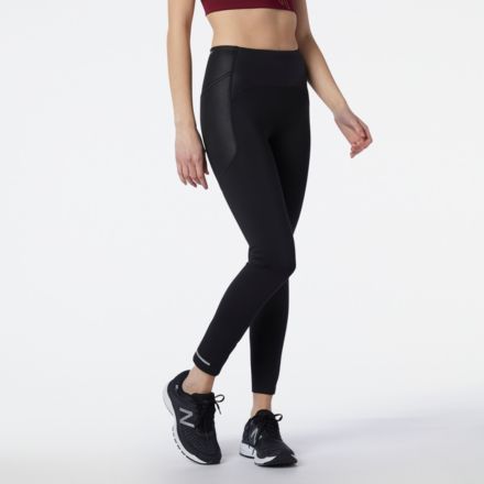 New Balance Achiever performance Leggings in black green and grey