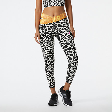 New Balance Relentless Crossover Printed High Rise 7/8 Tight, WP21178BKW image number null
