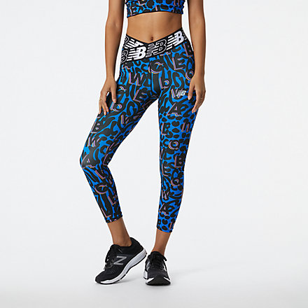 New Balance Relentless Crossover Printed High Rise 7/8 Tight, WP21178SBU image number null